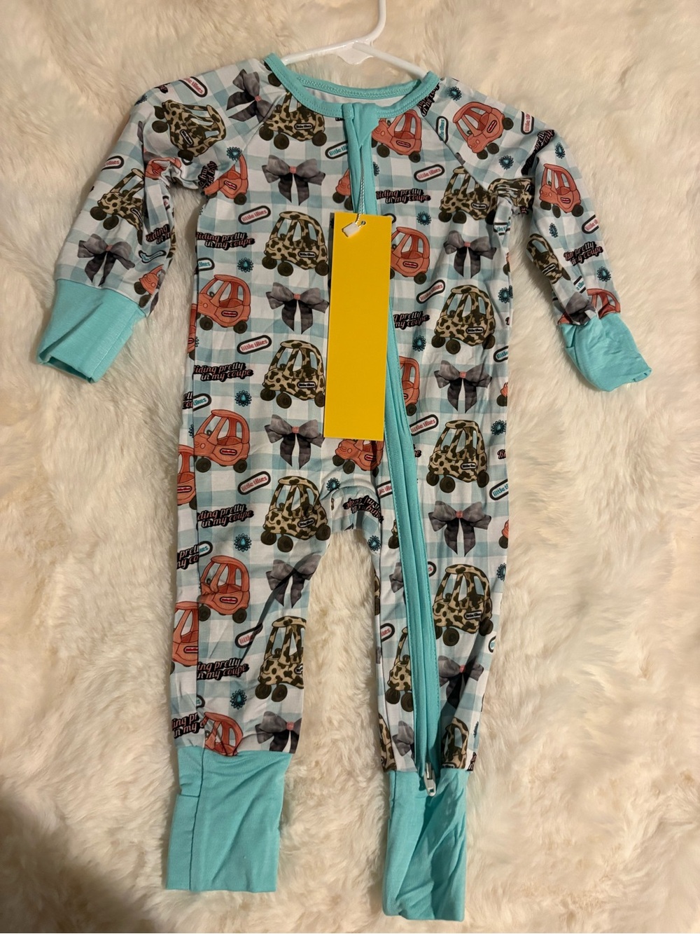 Bamboo baby One-Piece double Zipper Pajama - Little tykes